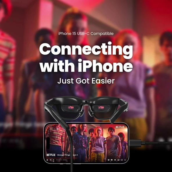 XREAL Air 2 AR Gözlük, 330 Inc 1080P, Oyun, Yayın ve Çalışma için İdeal - Resim 3