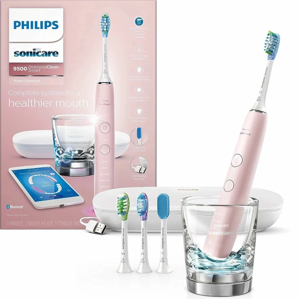 Philips Sonicare DiamondClean Smart 9500 Elektrikli Diş Fırçası - Pembe ürün görseli 1