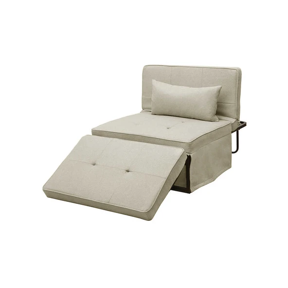 Cube Katlanır Yataklı Puf - Vizon 96x189x42.5 / 96x168x92.5 cm - Resim 2