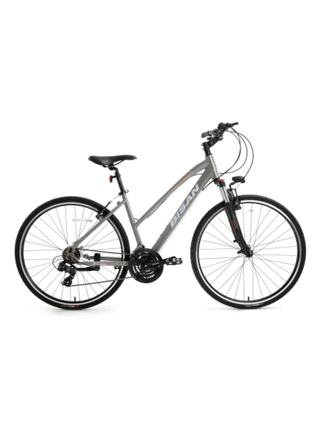 Bisan TRX 8200 700C 45CM Şehir Bisikleti Metalik Gri Pembe ürün görseli 1