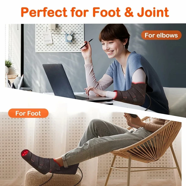 JOBYNA Ayak ve Ayak Bileği için Kızılötesi Işık, Tam Sarma 850nm Kızılötesi - 2 Adet - Resim 4