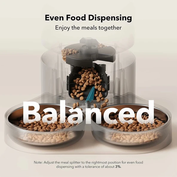 PETLIBRO İki Kedi ve Köpek İçin Otomatik Kedi Maması Dispenseri 5L - Siyah - Resim 3