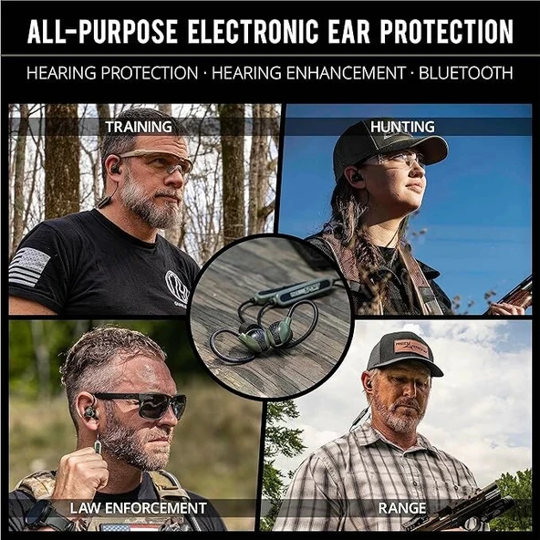 ISOtunes Sport ADVANCE BT Atış Kulaklıkları: Bluetooth İşitme Koruması - Yeşil - Resim 2