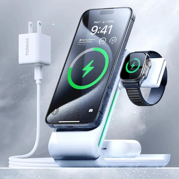 TORRAS MagSafe Şarj Standı - Soğutma 15W Maksimum Hızlı Şarj Cihazı ürün görseli