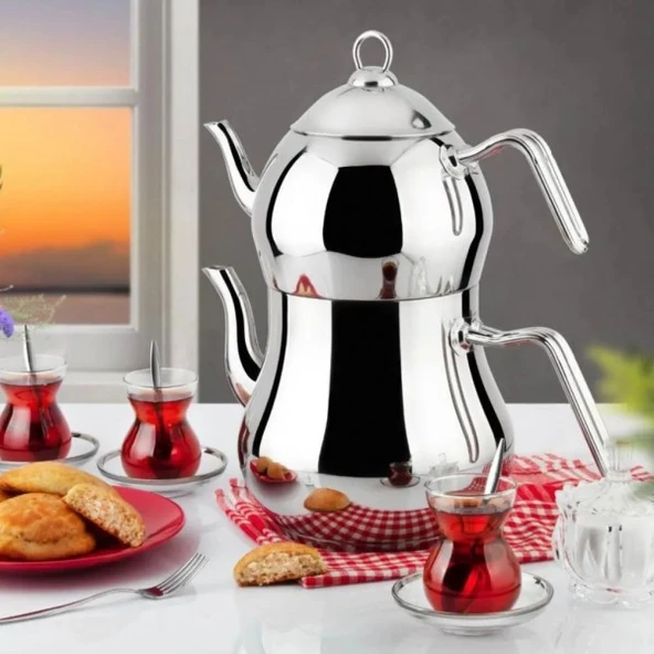 İlda Çelik Çaydanlık Mini Boy ürün görseli 1