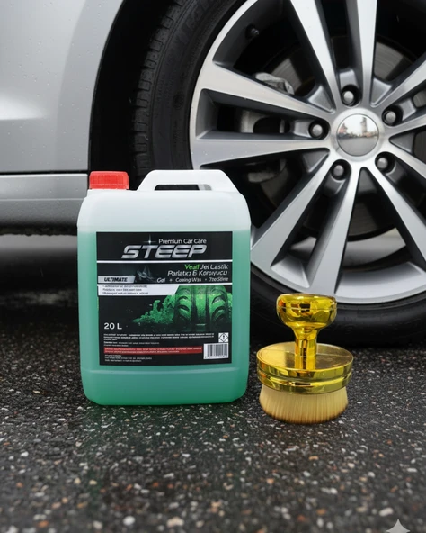 STEEP Ultimate Jel Lastik Parlatıcı Yeşil 20 Lt Gold Lastik Parlatma Fırçası - Resim 2