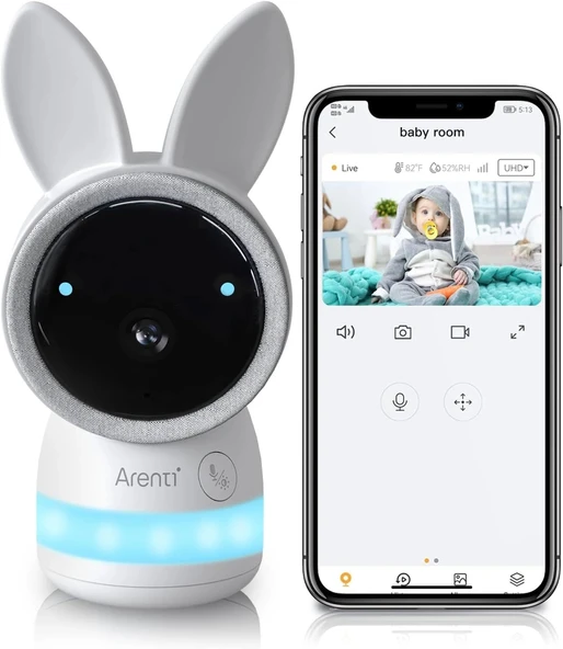 ARENTI WiFi Bebek Video Monitörü, Gece Görüşlü - Eklenti Kamera ürün görseli