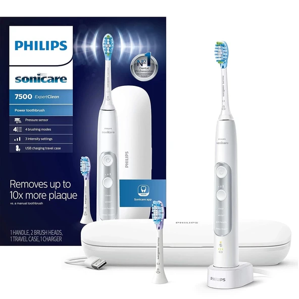 Philips Sonicare ExpertClean 7500, Şarjlı Elektrikli Diş Fırçası - Beyaz ürün görseli