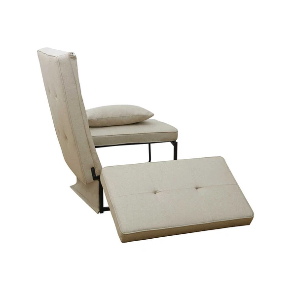 Cube Katlanır Yataklı Puf - Vizon 96x189x42.5 / 96x168x92.5 cm - Resim 7