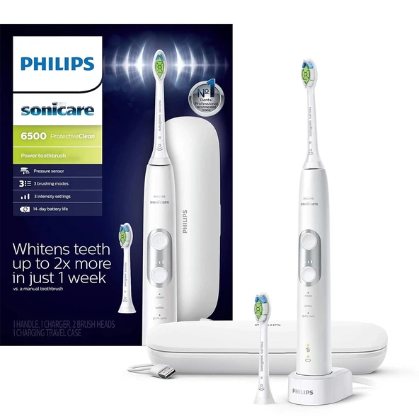 Philips Sonicare ProtectorClean 6500 Şarjlı Elektrikli Diş Fırçası - Beyaz ürün görseli