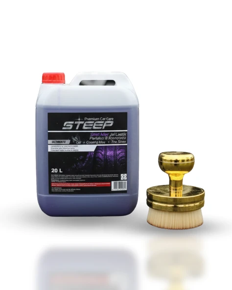 STEEP Ultimate Jel Lastik Parlatıcı Silver Simli 20 Lt Gold Lastik Parlatma Fırçası ürün görseli 1