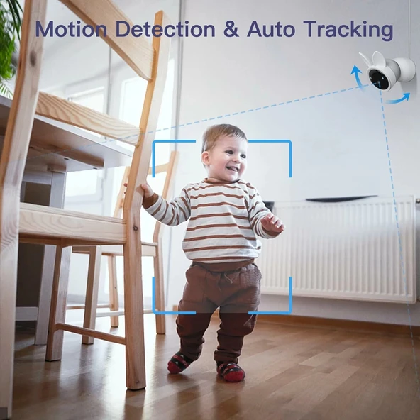 ARENTI Video Bebek Monitörü, İki adet 2K Ultra HD'li Ses Monitörü - Resim 3