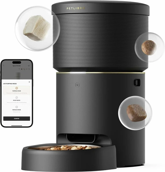 PETLIBRO Vakumlu Otomatik Kedi Besleyiciler, 8L/34 Bardak - Siyah ürün görseli