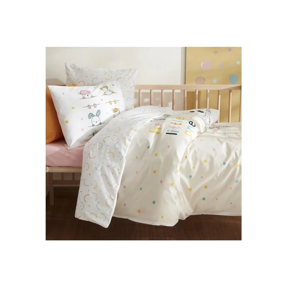 Karaca Home Little One Pudra Beyaz Bebek Nevresim Takımı - Resim 2