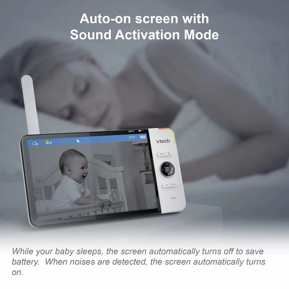 VTech VM919-2HD 2 Kameralı Video Monitörü, 15 Saat Video Akışı, 7 Inc - Resim 4