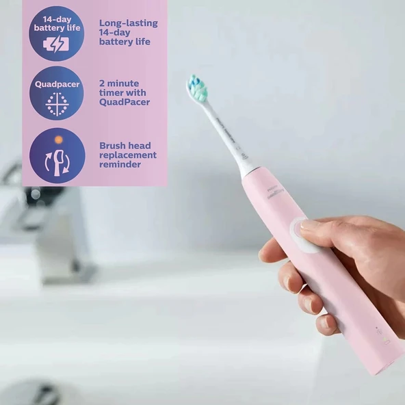 Philips Sonicare ProtectorClean 4100 Elektrikli Şarj Edilebilir Diş Fırçası - Resim 4