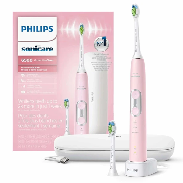 Philips Sonicare ProtectorClean 6500 Şarjlı Elektrikli Diş Fırçası - Pembe ürün görseli