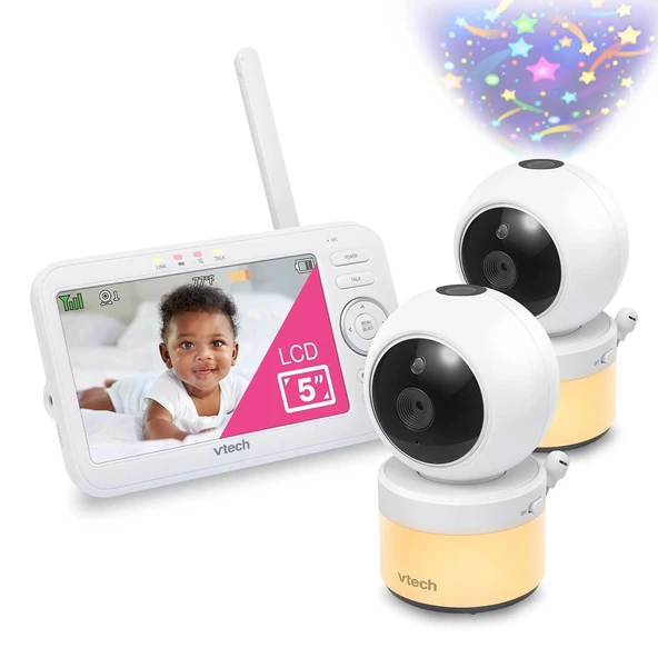 VTech VM5463-2 Video Bebek Monitörü 720p 5 Inc LCD Ekran, 2 Kameralı ürün görseli