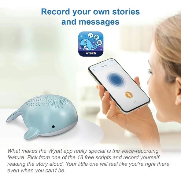 VTech BC8312 Wyatt Balina Hikayesi Anlatımı Bebek Uyku Emziği - Resim 3