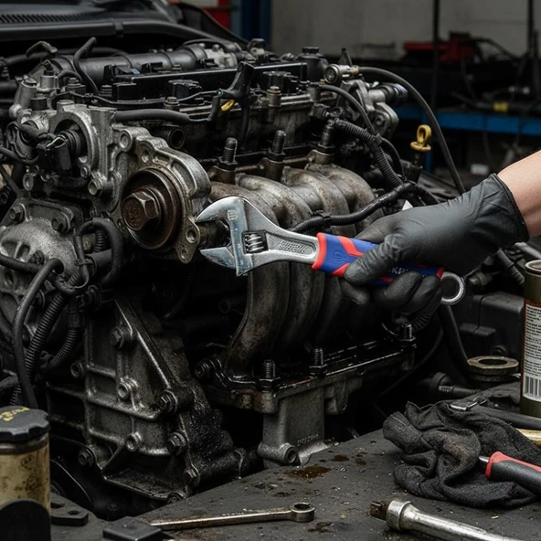 WORKPRO WP272013 300mm Cr-V Profesyonel Kurbağacık Anahtar - Resim 7