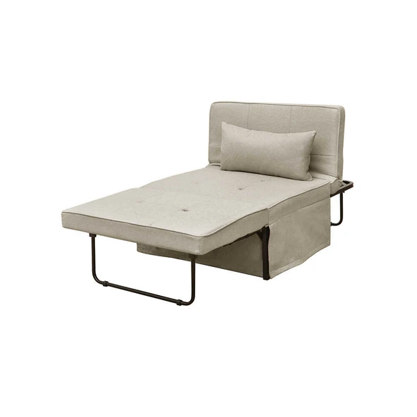 Cube Katlanır Yataklı Puf - Vizon 96x189x42.5 / 96x168x92.5 cm - Resim 3