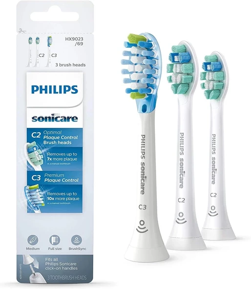Philips Sonicare Diş Fırçası Başlıkları, C3 Premium ve C2 Optimal - HX9023/69 ürün görseli 1