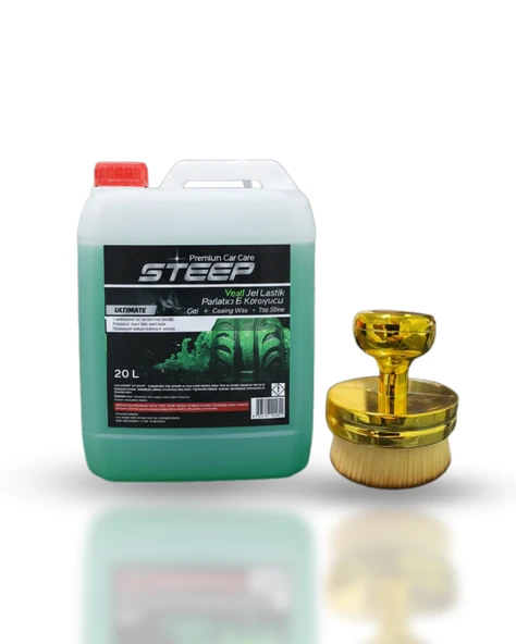 STEEP Ultimate Jel Lastik Parlatıcı Yeşil 20 Lt Gold Lastik Parlatma Fırçası ürün görseli 1