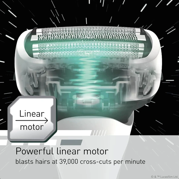 Panasonic ES-SWLT2W Elektrikli Tıraş Makinesi - Star Wars Stormtrooper Tasarımı - Resim 4
