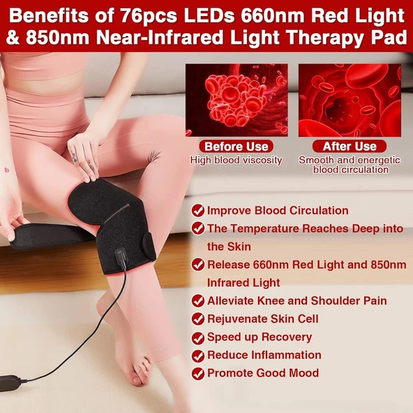 JOBYNA 660nm Kırmızı Işık ve 850nm Yakın Kızılötesi Işık Terapisi - Resim 4