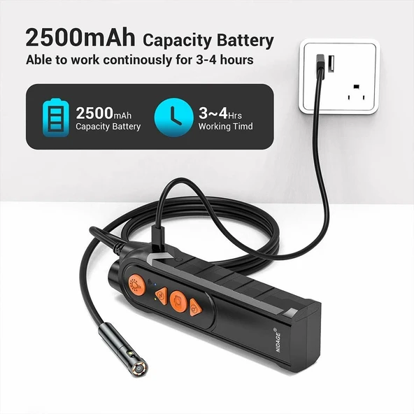 NIDAGE 5.0mm Ultra İnce Çift Lensli Muayene Kamerası - 1080P - 1.5m - Resim 4
