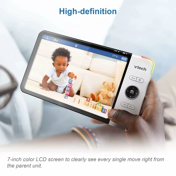 VTech VM919-2HD 2 Kameralı Video Monitörü, 15 Saat Video Akışı, 7 Inc - Resim 3