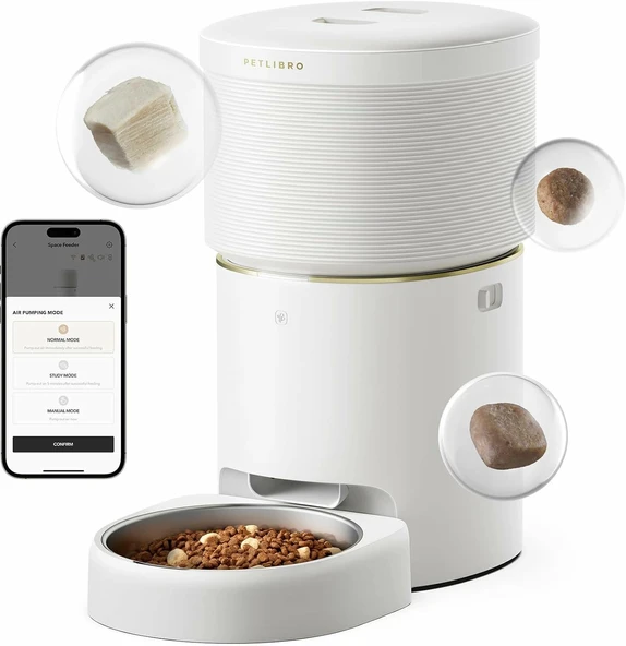 PETLIBRO Vakumlu Otomatik Kedi Besleyiciler, 8L/34 Bardak - Beyaz ürün görseli