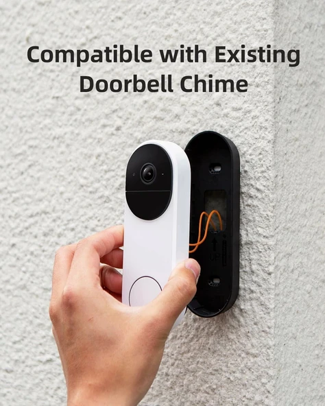 Noorio Kapı Zili Kamerası Kablosuz 16 GB Yerel Depolamada Abonelik Yok - Resim 3