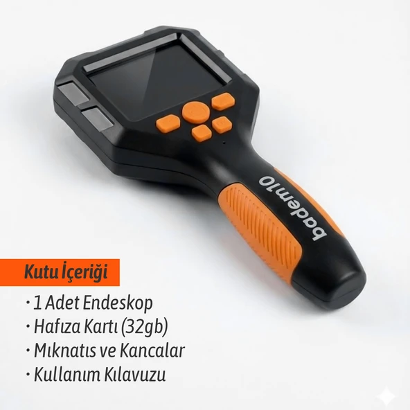 NT9463 Endüstriyel Ekranlı Endoskop 1080P 2.8 inch IPS 2 Metre Kılavuz Kameralı Tamir ve Sanayi İçin - Resim 3