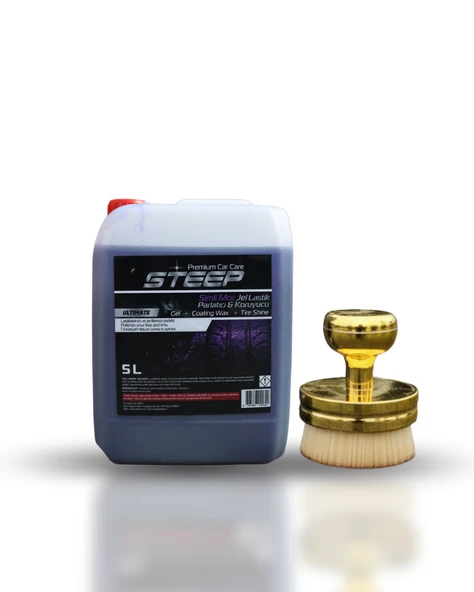 STEEP Ultimate Jel Lastik Parlatıcı Silver Simli 5 Lt Gold Lastik Parlatma Fırçası ürün görseli 1