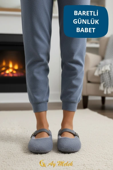 Kadın Babet Ev Ayakkabısı Ofis İş Günlük Şık Rahat Ayakkabı - Resim 12