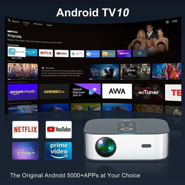 Artlii Play4 AutoFocus 5G WiFi Bluetooth Projektör 4K Destekli - Resim 2