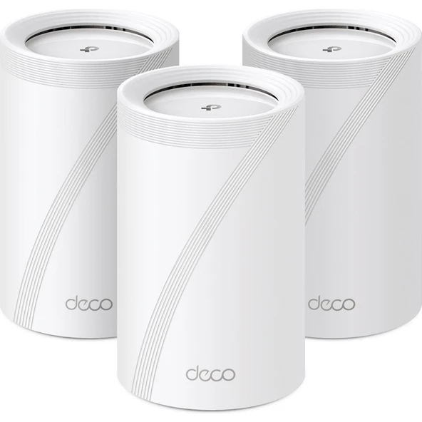 TP-Link Deco BE65 (3-Pack) | Wi-Fi 7 Mesh Sistemi | BE9300 Mbps | Fiber Uyumlu | Üç Bant | AI-Roaming | 2.5 Gbps Port | 6 GHz | 200 Cihaz | WPA3 | VPN | Mobil Uygulama ile Kolay Kurulum ürün görseli