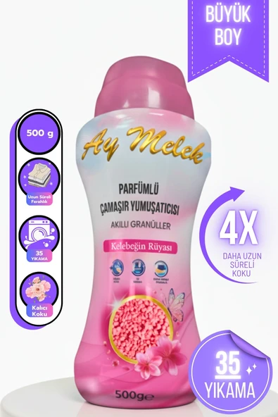 Çamaşır Parfümü Granül Parçacıklı Çamaşır Yumuşatıcısı 500gr (Kelebeğin Rüyası) - Resim 3