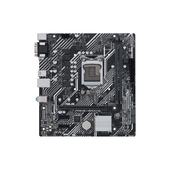 Asus Prıme H510M-E Intel H510 Lga1200 DDR4 3200 Dp Hdmı Vga M2 Usb3.2 Aura Rgb Matx (Prıme H510M-E) Anakart - Resim 2