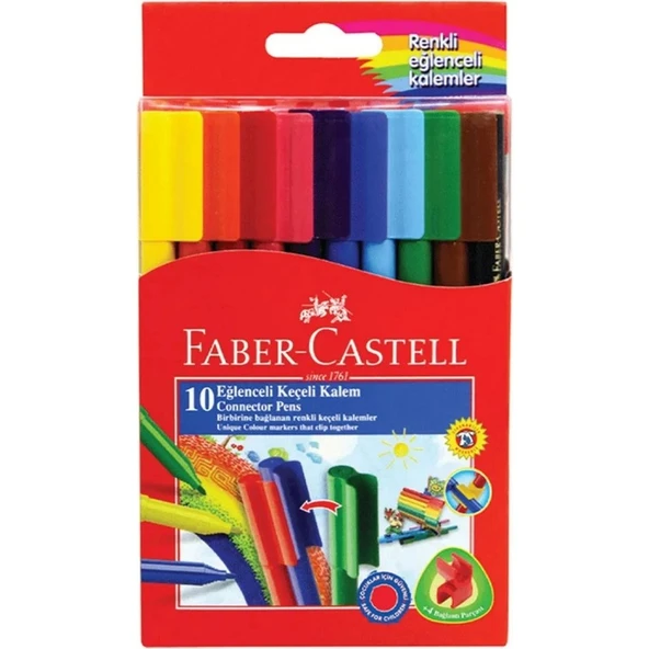 Faber-Castell Eğlenceli Keçeli Kalem 10 Renk 111500 ürün görseli