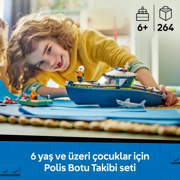 LEGO® City Polis Teknesi Takibi 60456 - 6 Yaş ve Üzeri Çocuklar Için Yaratıcı Oyuncak Yapım Seti (264 Parça) - Resim 5