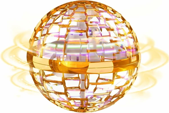 FLYNOVA Uçan Top Oyuncak, Bumerang El Kontrollü Mini Drone - Altın ürün görseli 1