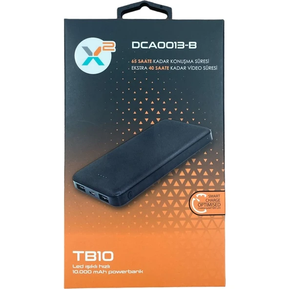 Dexim Slim 10000 mAh Powerbank – 2 USB Çıkışlı, 5V, Çoklu Cihaz Uyumlu Taşınabilir Hızlı Şarj Cihazı - Resim 2