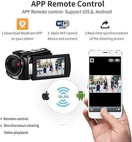 ORDRO 4K IR Gece Görüşü 1080P 60FPS Dijital WiFi Video Kamera Kaydedici - Resim 3