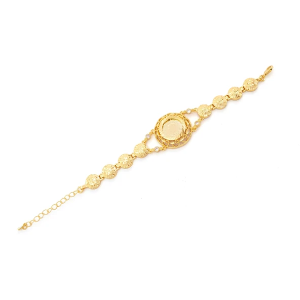 Altın Kaplama İmitasyon Arpa Desenli Çeyrek Altınlı Bileklik BLK-1224 ürün görseli 1