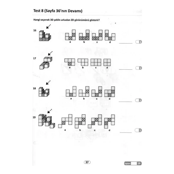 Dikkat ve Zeka Akademisi 10-11 Yaş 10 Dakikalık Testler Uzaysal ve Mekânsal Beceriler - Resim 2