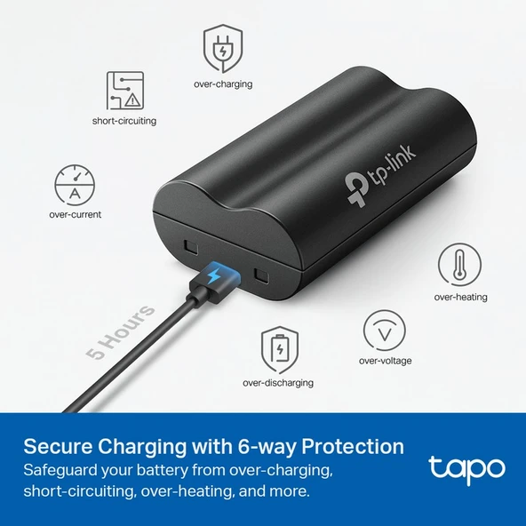 TP-Link Tapo A100, 6700MAH Tapo Kamera Bataryası - Resim 5
