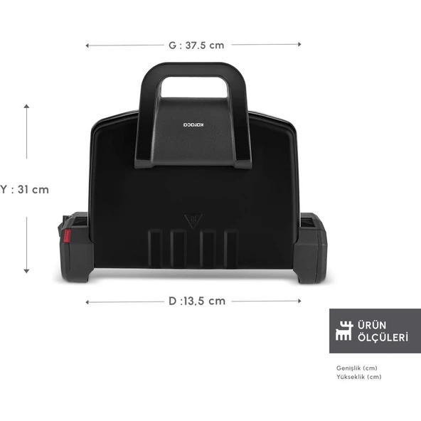 Karaca Future Essential Tost Makinesi Matte Black 1800 W 4 Dilim Kapasiteli - Resim 2