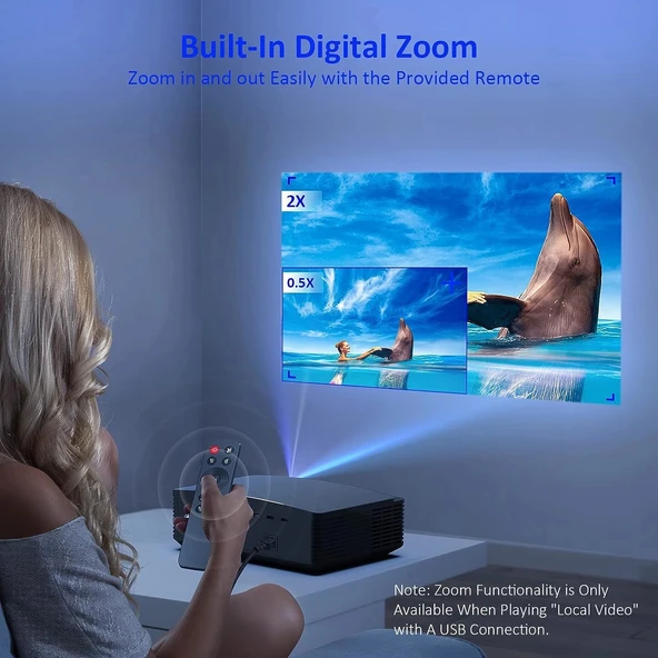 NexiGo PJ20 WiFi ve Bluetooth Özellikli Dış Mekan Film Projektörü - Resim 4